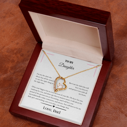 To My Daughter – Love, Dad Message Card Necklace